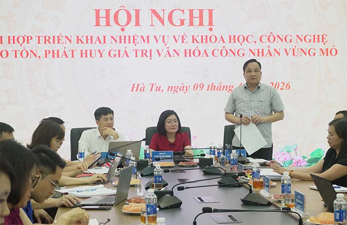Than Núi Béo tham gia Hội nghị phối hợp triển khai nhiệm vụ về khoa học công nghệ và bảo tồn, phát huy giá trị văn hóa công nhân vùng mỏ