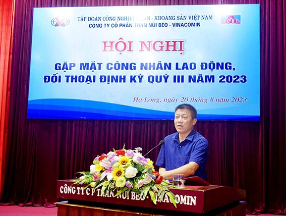 Than Núi Béo tổ chức Hội nghị gặp mặt công nhân lao động, đối thoại định kỳ quý III năm 2023
