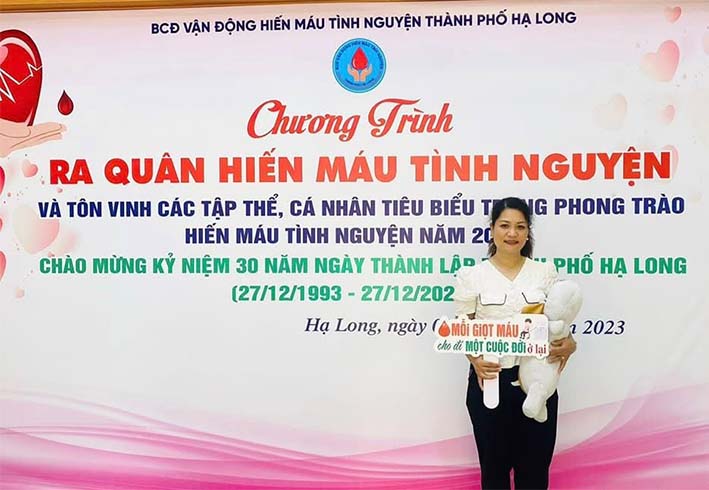 Nữ nhân viên kinh tế Than Núi Béo 19 lần tham gia hiến máu tình nguyện