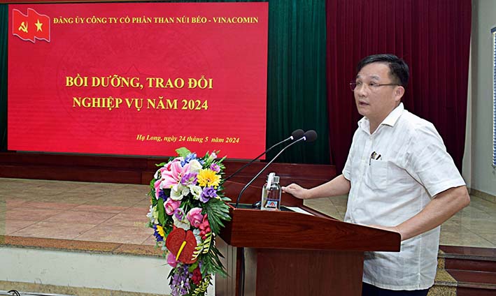 Đảng ủy Than Núi Béo tổ chức lớp bồi dưỡng, trao đổi nghiệp vụ năm 2024