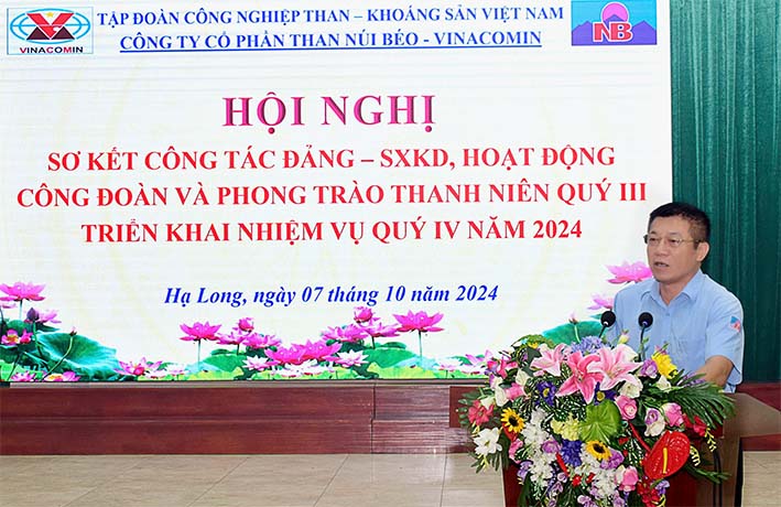 Than Núi Béo tổ chức Hội nghị sơ kết các mặt công tác quý 3 năm 2024