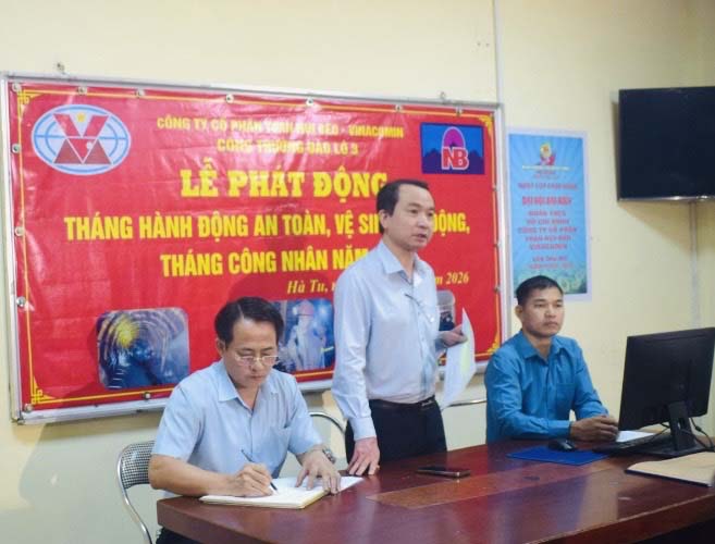 Than Núi Béo phát động Tháng hành động An toàn, vệ sinh lao động và Tháng Công nhân năm 2026